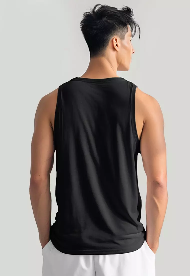 MTU79 Kaos Lekbong Singlet Pria "born to be wild" hitam