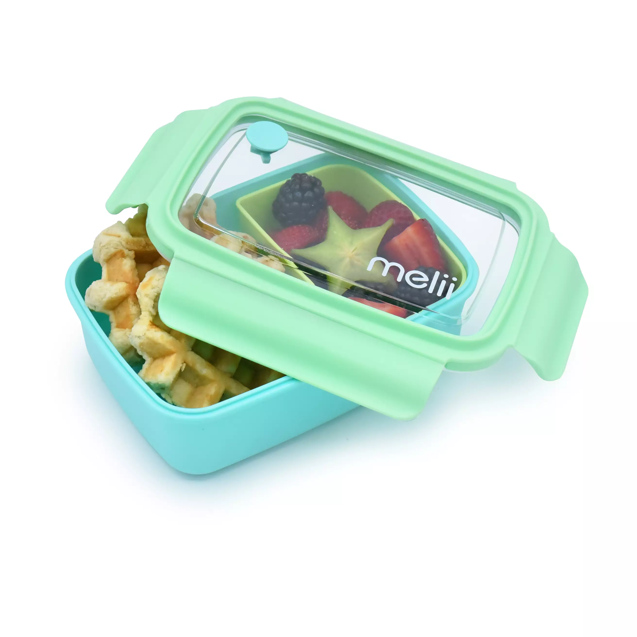 Melii Baby Bento Box with Removable Compartments -  880 ml - Blue - tempat makan anak