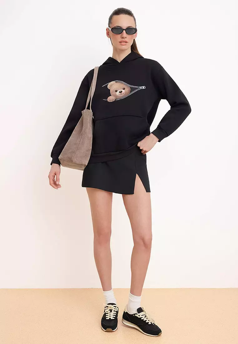 Peeking Teddy Bear Hoodie