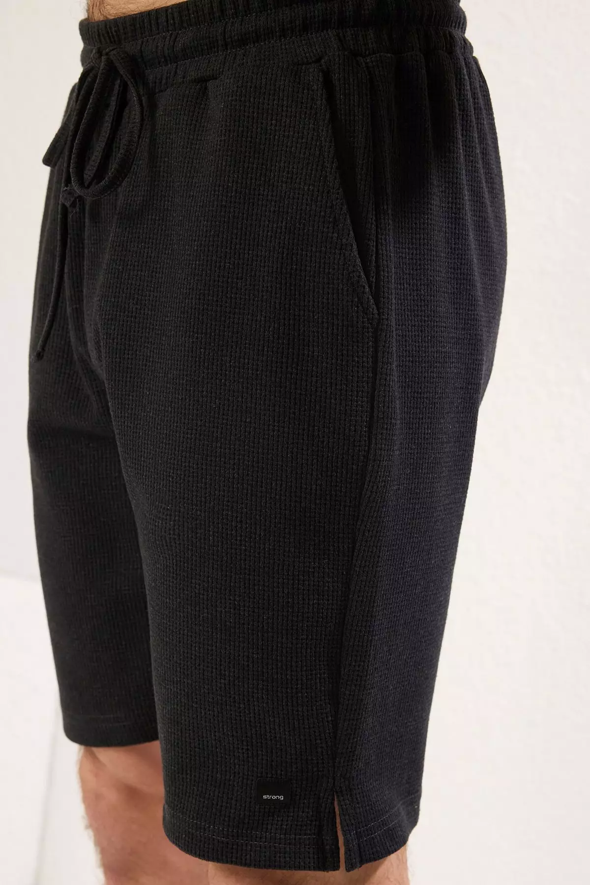 Anthracite Regular Cut Textured Fabric Tagged Polo Neck Tracksuit TMNSS23EM00003