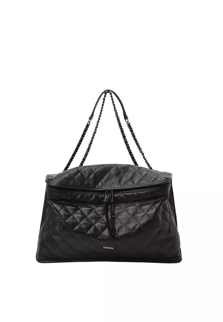 CUBE-II Large Chain Crossbody Bag - Black