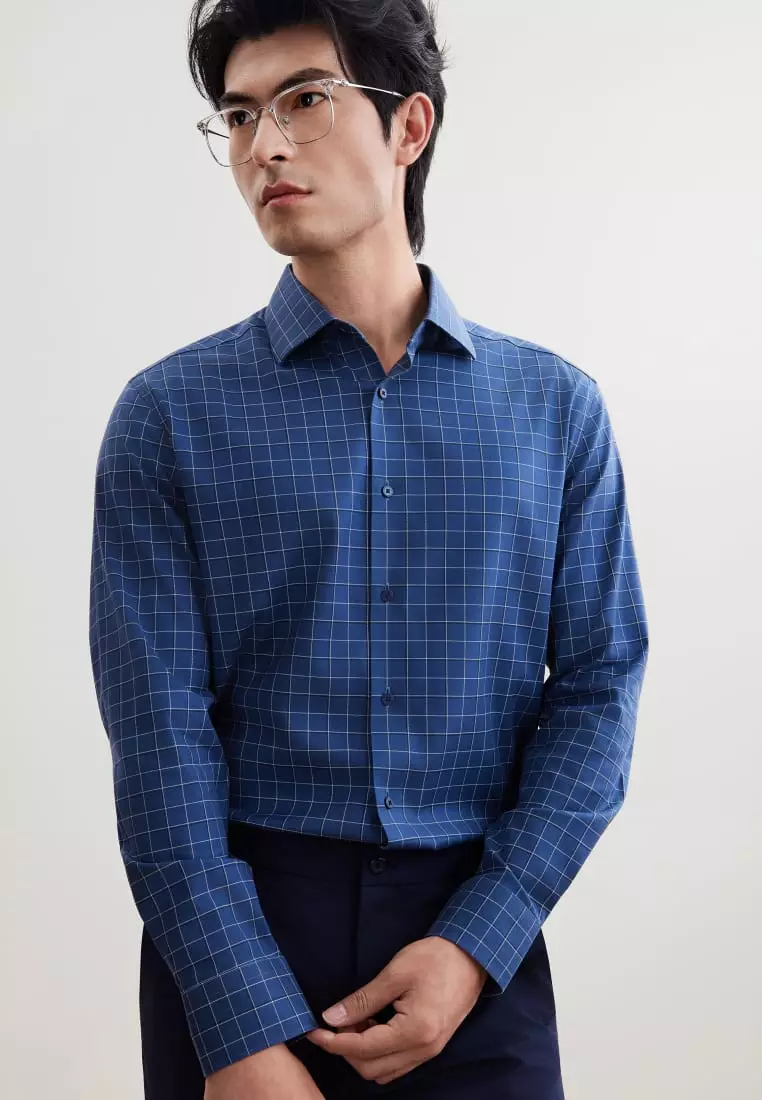 Non-Iron Dry Smart Fit Check Shirt