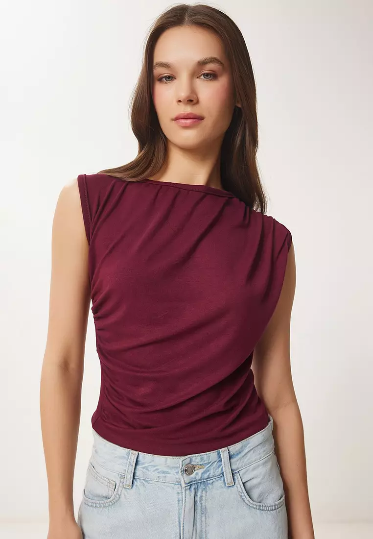 Gathered Knitted Blouse