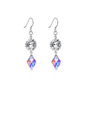 Buy Glamorousky 925 Sterling Silver Diamond Earrings With Austrian Element Crystal Online On Zalora Singapore