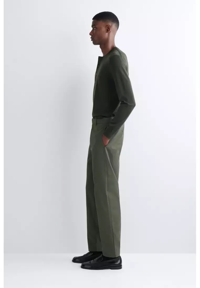 COTTON REGULAR-FIT STRAIGHT-LEG CHINOS