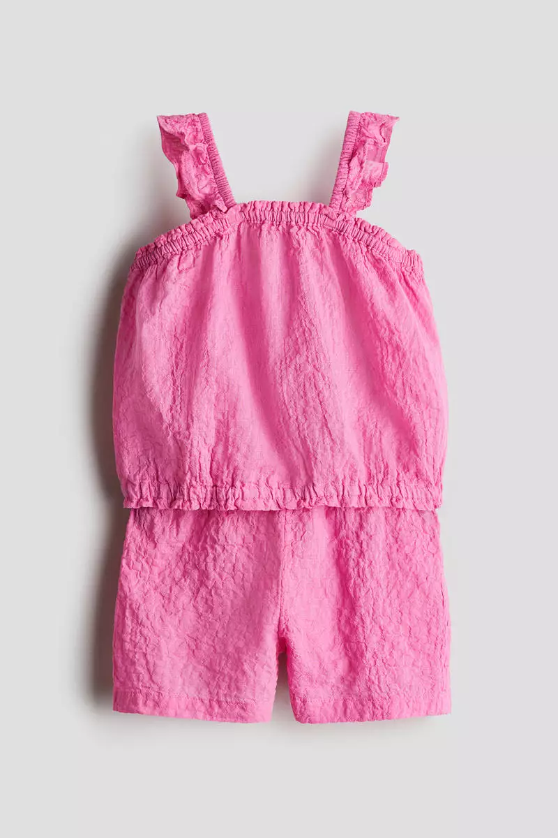 2-piece crinkled cotton set