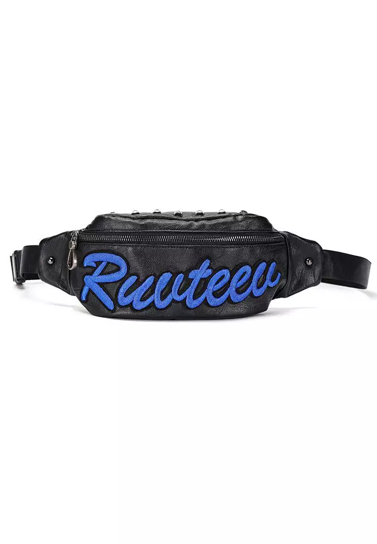 Buy Lara Embroidery Rivets Zipper Belt Bag Black Online ZALORA Malaysia