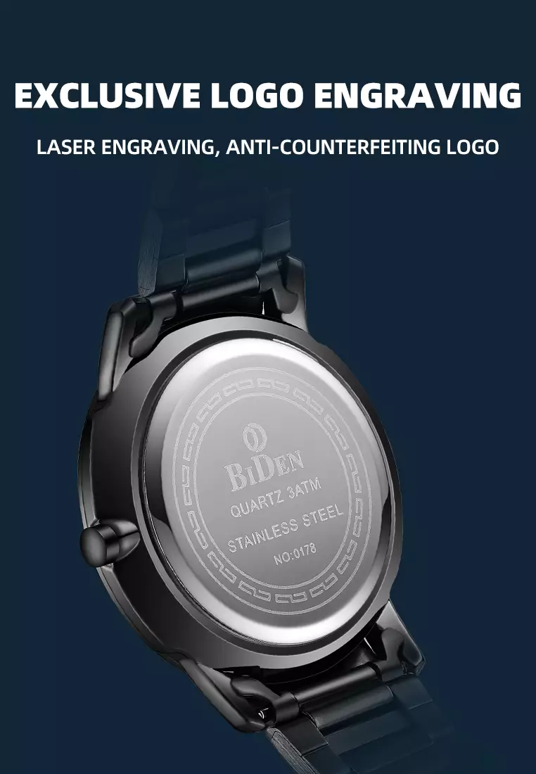 Jam Tangan Pria Bisnis Display Kuarsa Tahan Air Jam Pria Tali Stainless Steel