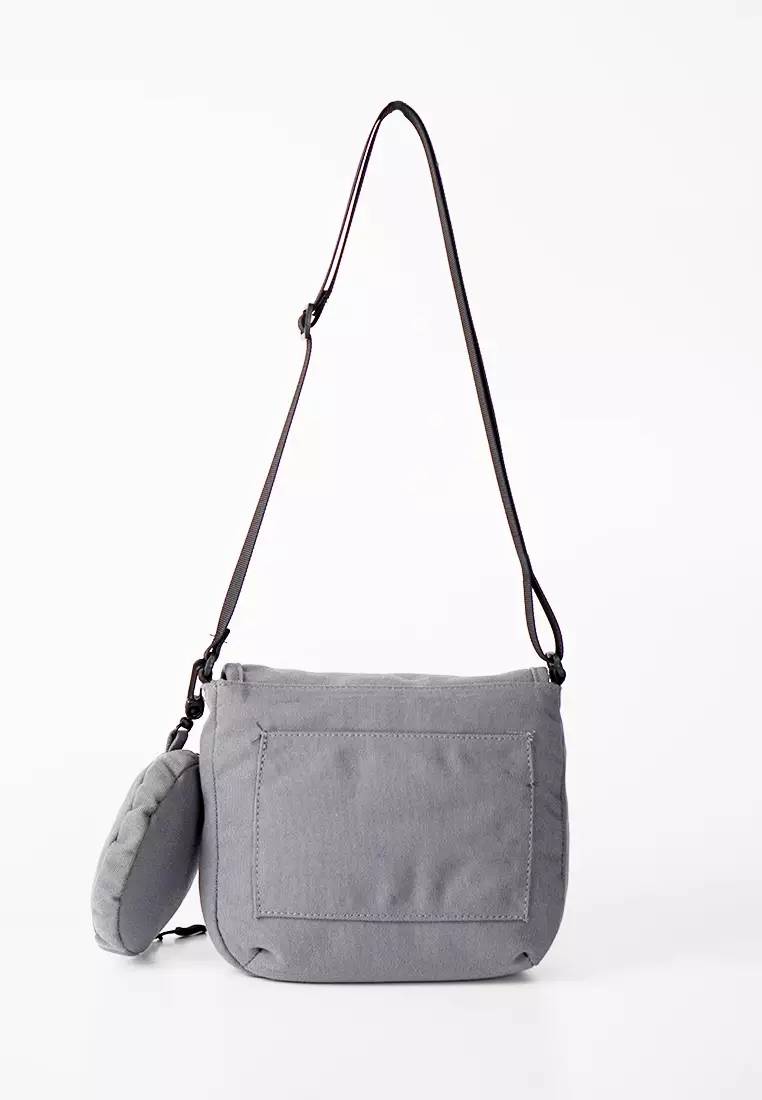 Tas Selempang Sling Bag Waterproof Anti Air Penutup Resleting Yua Series - Abu