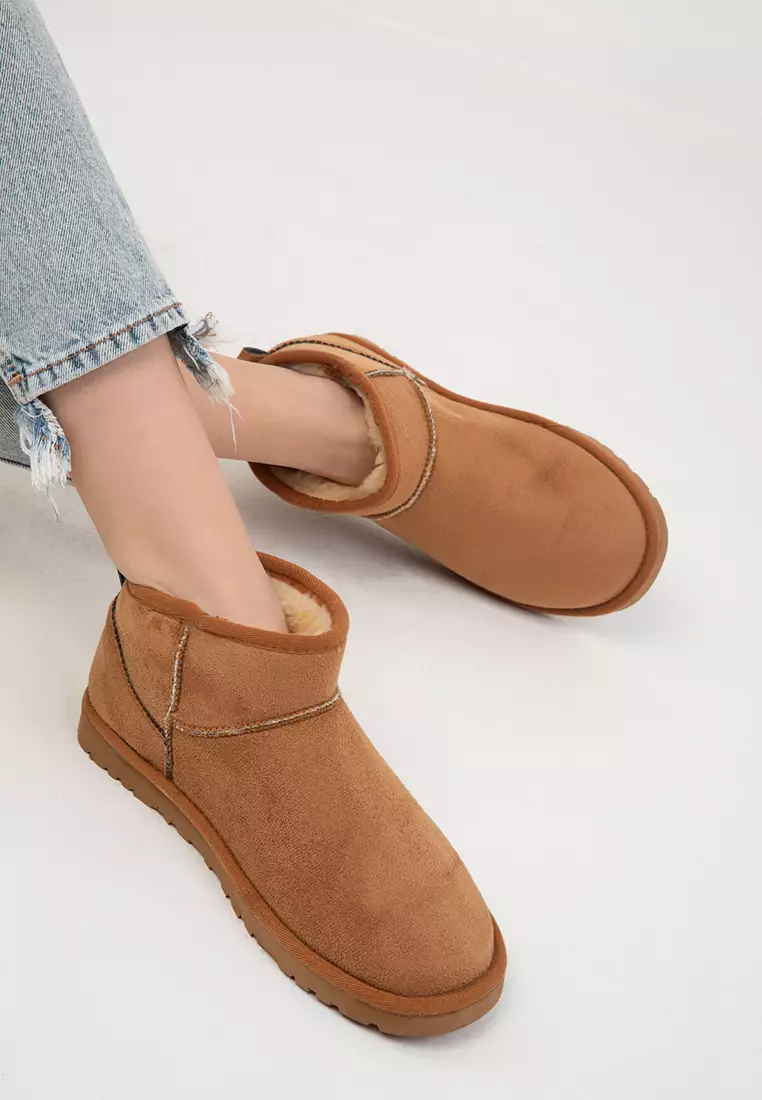 Tan Suede Women's Boots - 20024 Model Bootie