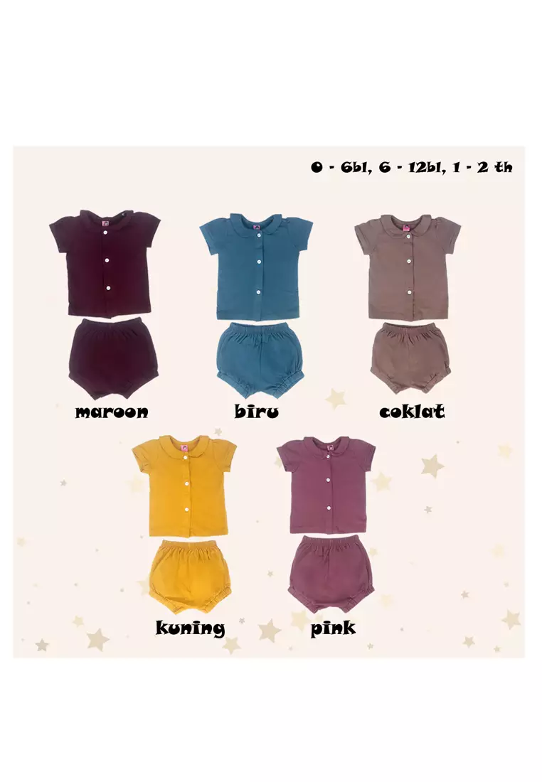 TWO MIX - Stelan Anak - Setelan Anak Bahan Katun Combed Premium Usia 0-2 Tahun 4268