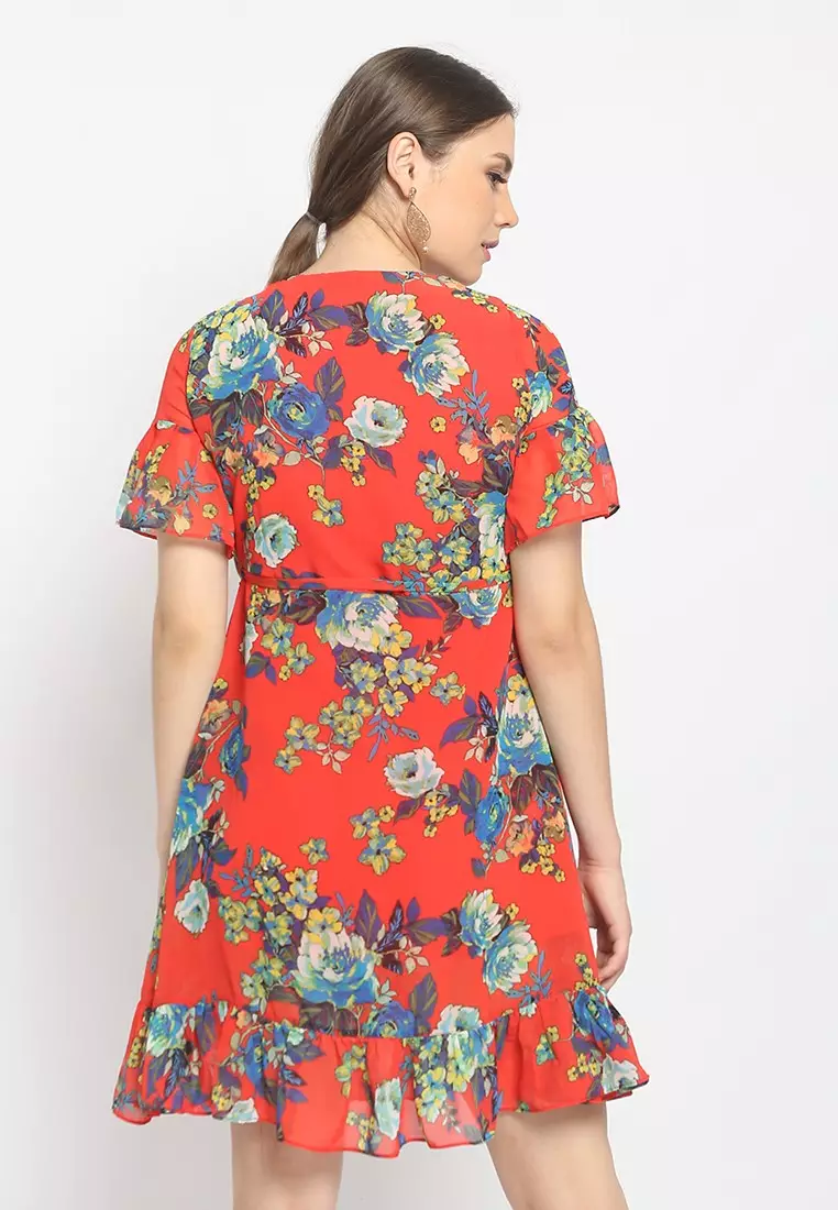 Chanira Giselle Dress-Red Multi