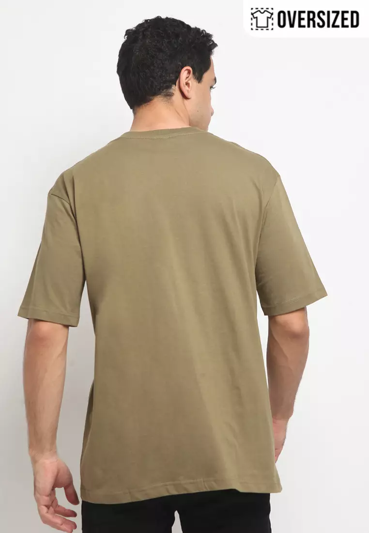 POLICE T-Shirt Cotton Combed Oversized Pria 2079180181