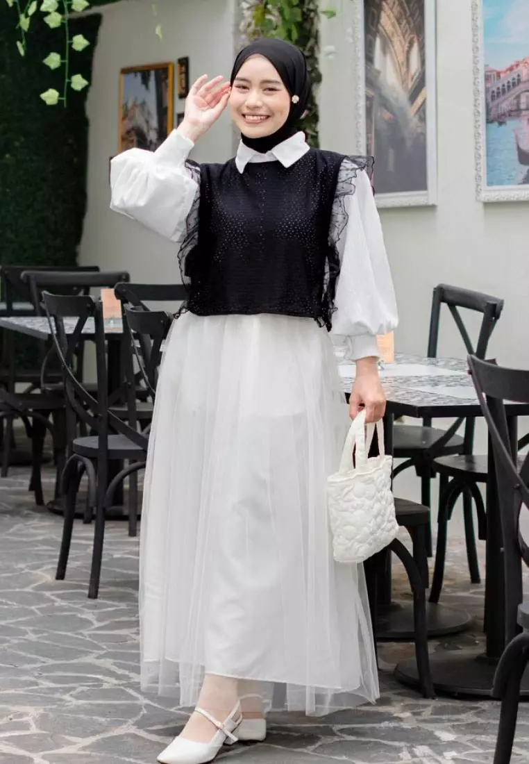 Vivy Vintage Vest - Black-Tile Black M18584 R21S3