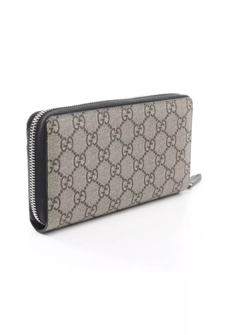 Buy Gucci Pre-loved GUCCI GG Supreme round zipper long wallet snake print  PVC beige multicolor 2023 Online