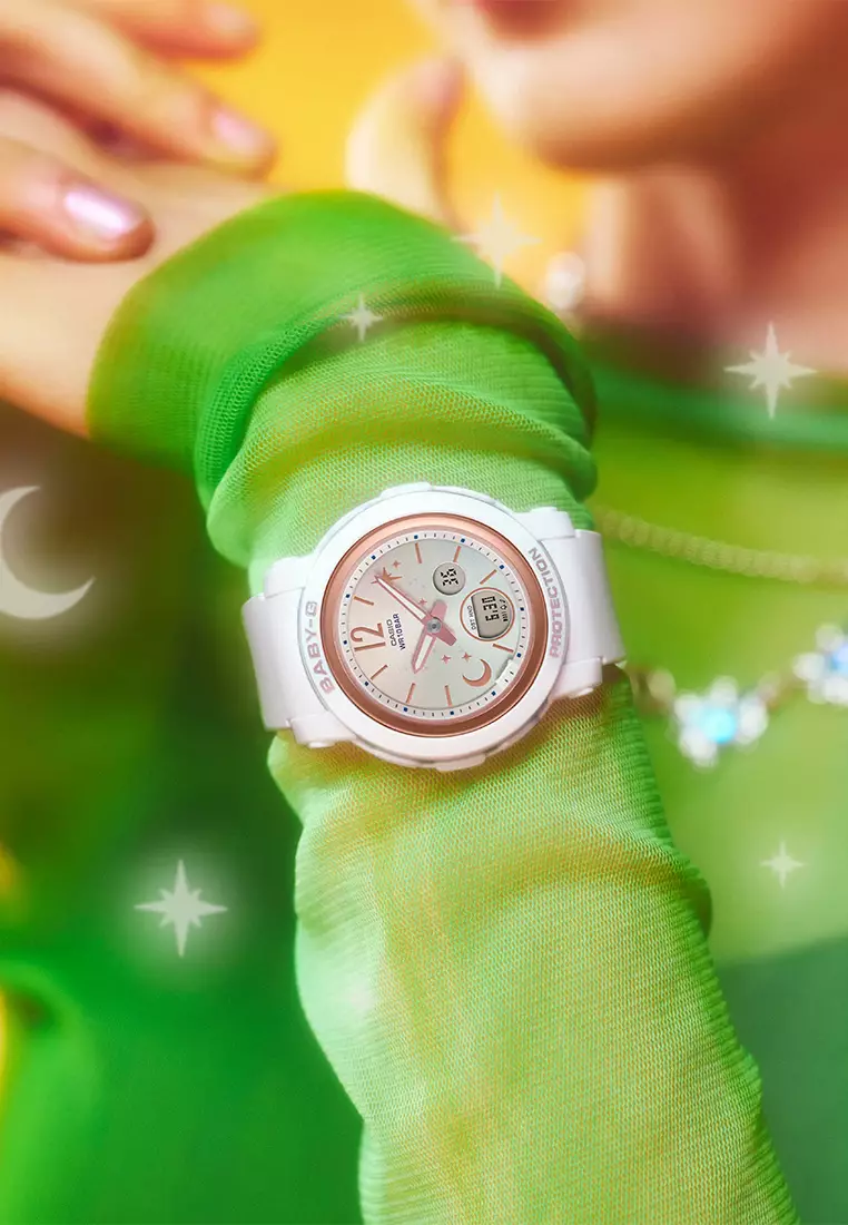 Casio Baby-G Jam Tangan Analog Digital Wanita - White - Resin Strap - BGA-290DS-7A