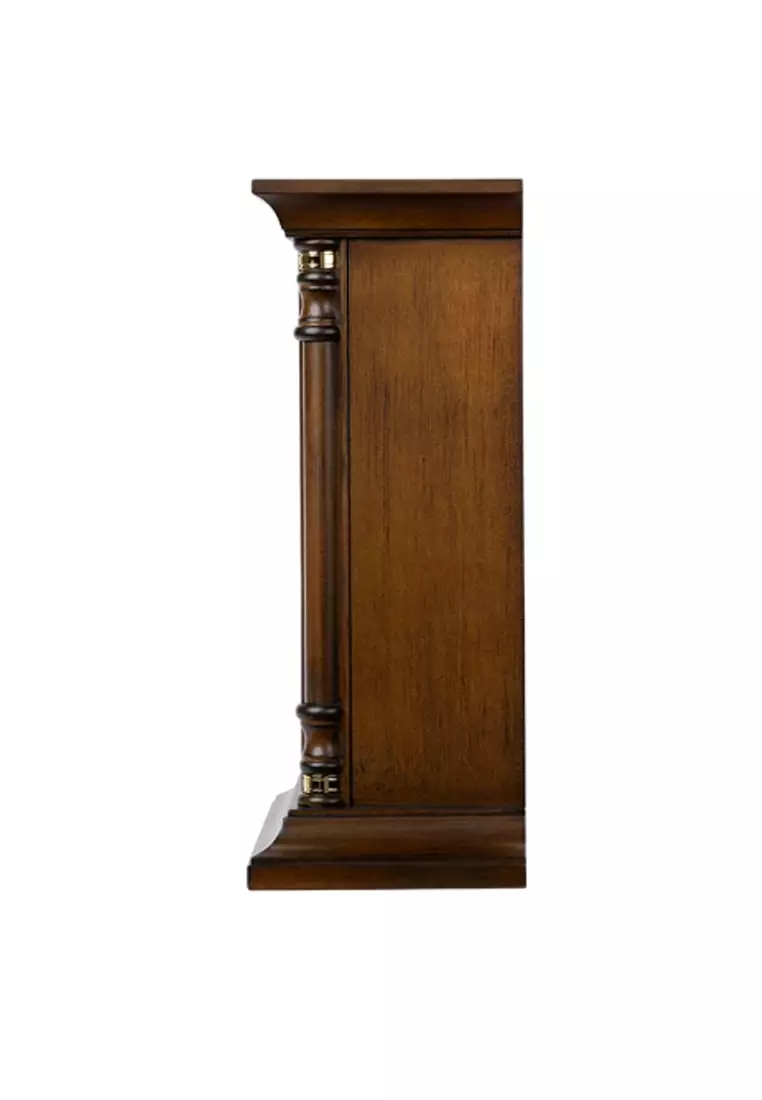 Jam Meja Seiko QXQ034 QXQ034B Wooden Case Wiping Brown Color Gold White Dial Chimes Pendulum Standing Mantel Clock Original Garansi Resmi