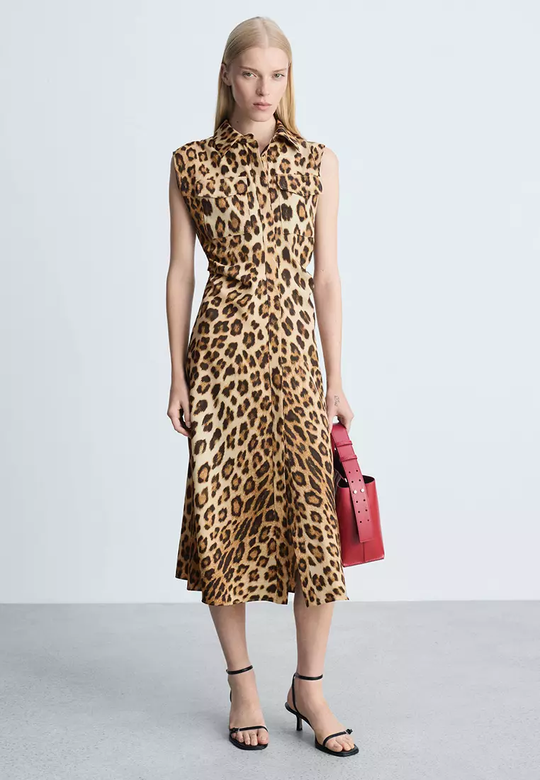 Mango dress leopard clearance