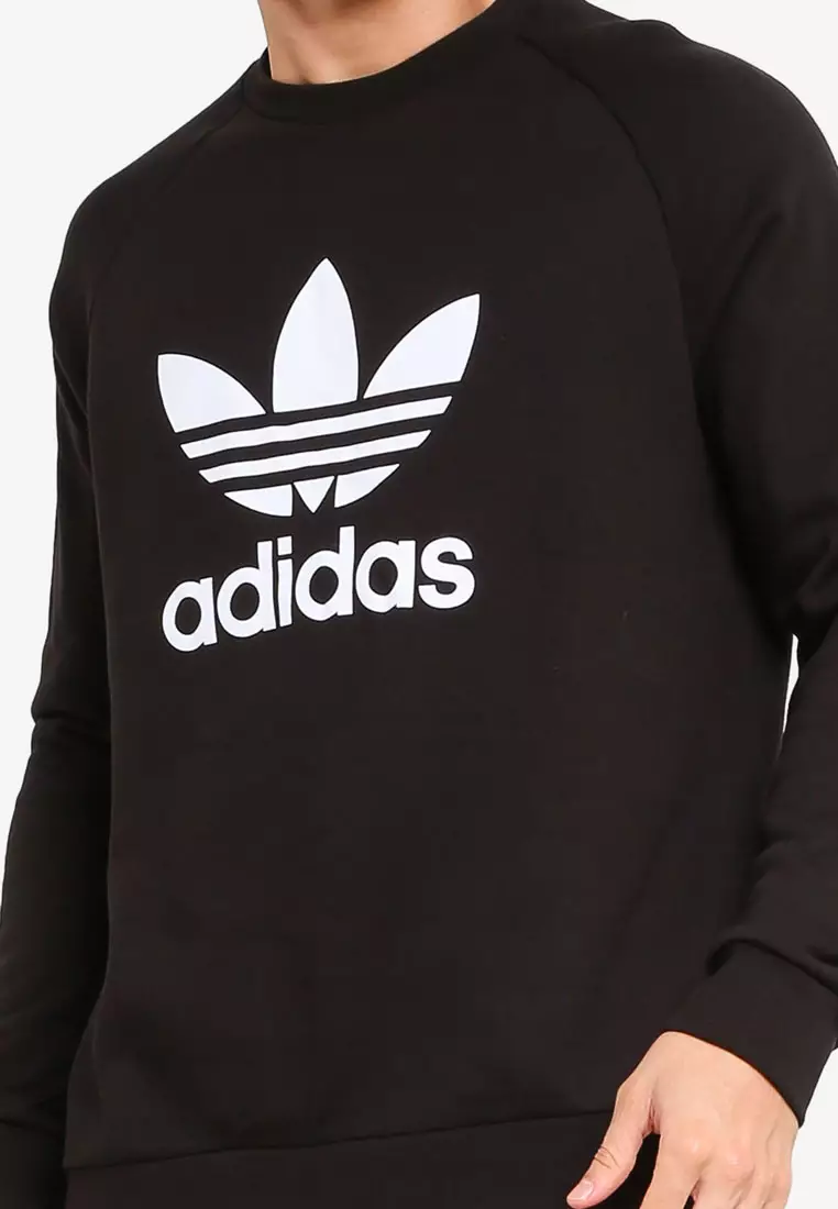 Adidas originals trefoil on sale crew