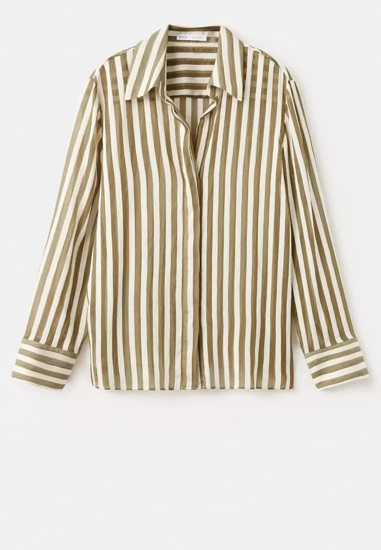 Semi-Transparent Striped Shirt