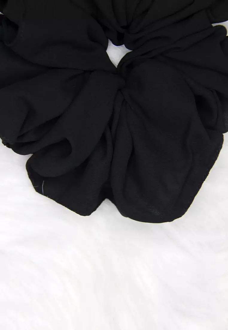 SCRUNCHIE MEDIUM PREMIUM PLAIN CHIFFON IKAT RAMBUT