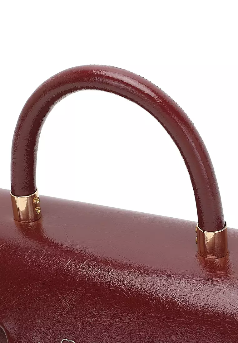 Women's Top Handle Bag / Sling Bag / Crossbody Bag / Shoulder Bag (Tas Tangan Wanita / Tas Selempang Wanita / Tas Bahu Wanita) - Merah