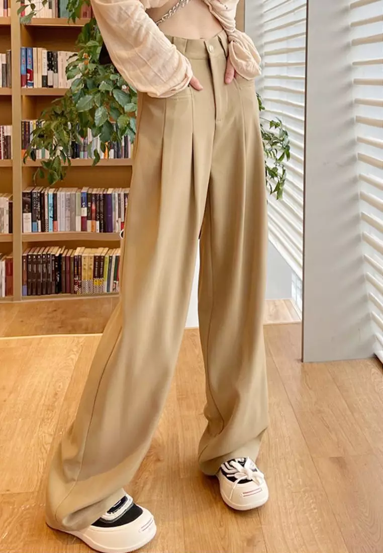 Twenty Eight Shoes VANSA Thin High Waist Wide Leg Suit Pants VCW-P181 ...