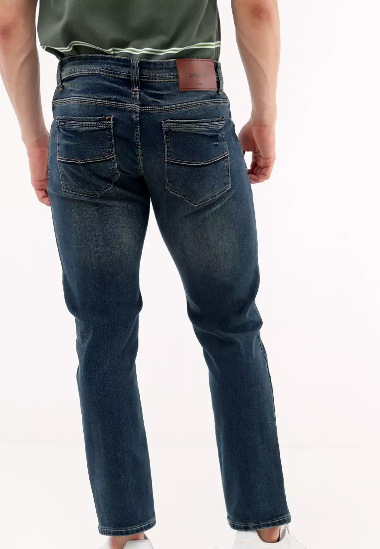 Denim Long Slim Tapered Jeans