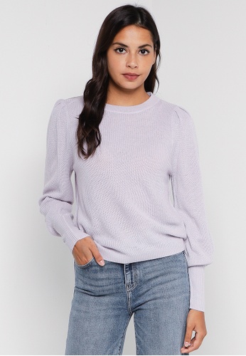 ONLY purple Nila Long Sleeves Knit Pullover 8EBFCAA98DF907GS_1