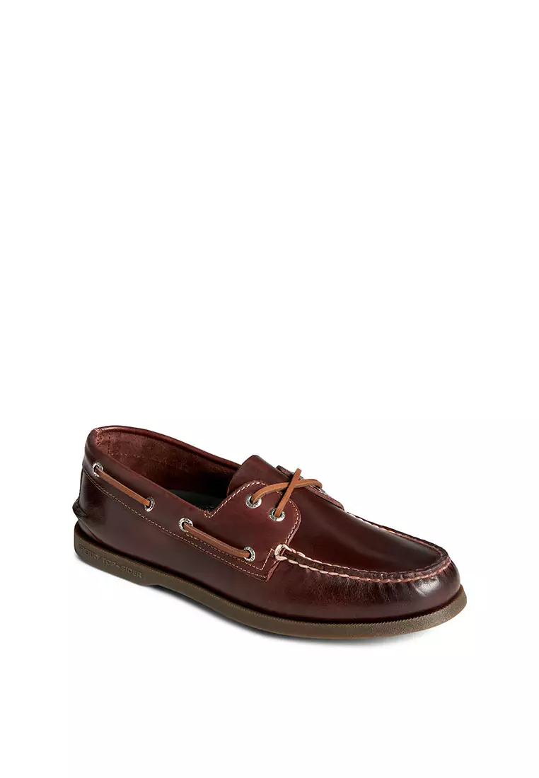 SPERRY Authentic Original 2-Eye Leather Boat Shoes For Men Real Leather Low Shoes In Different
