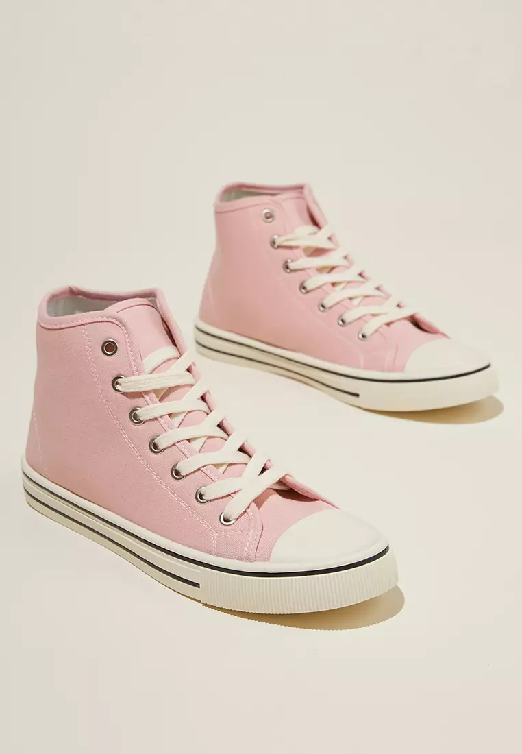 All red sales high top sneakers