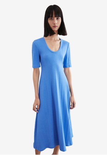 URBAN REVIVO blue Casual Dress 6F628AA8AAA00BGS_1