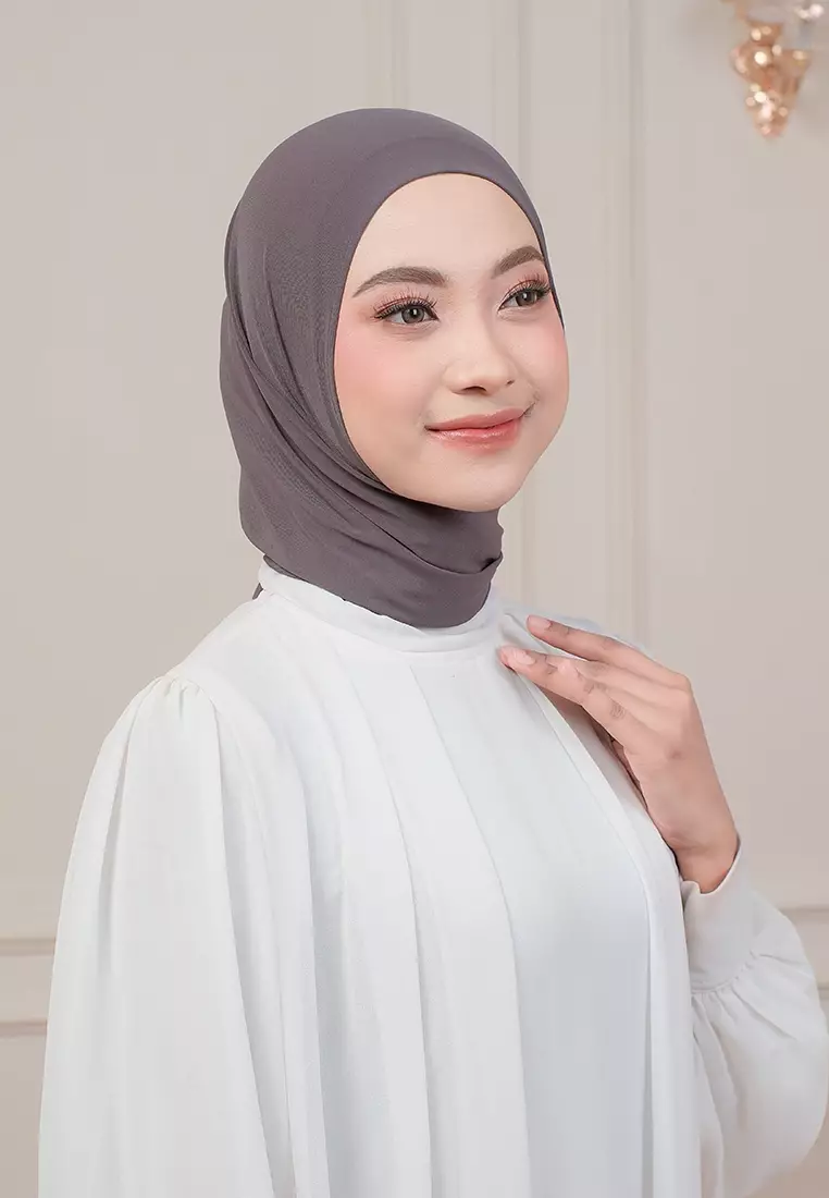 HIJAB INSTAN QIARA - DARK GREY