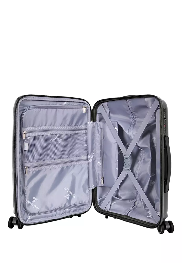 Travel Time Koper PP TRUNK 20 inci HY827-20 Black