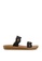 Noveni black Glitter Double Strap Sandals 80D04SH46B064CGS_1