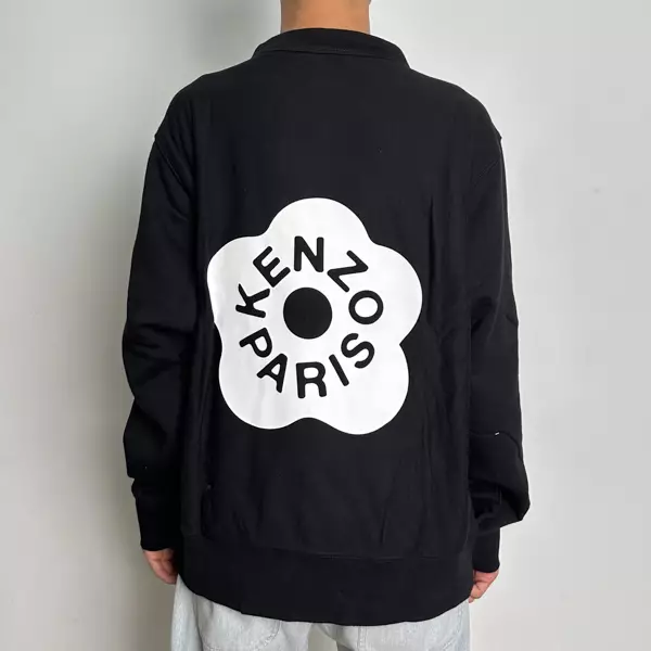 Sweater KENZO BOKE TEXT SPRAY WHITE BLACK SWEATSHIRT 100% ORIGINAL