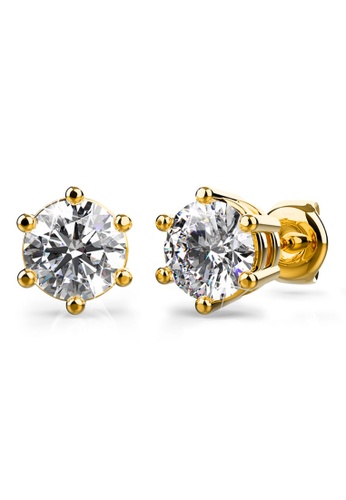 Krystal Couture gold KRYSTAL COUTURE Cindy Stud Earrings Embellished with Swarovski® crystals 38FB7AC4D68F02GS_1