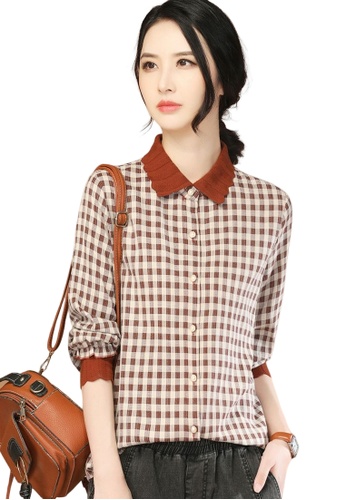 A-IN GIRLS multi Fashion Vintage Checkered Shirt 256F9AABE8D218GS_1