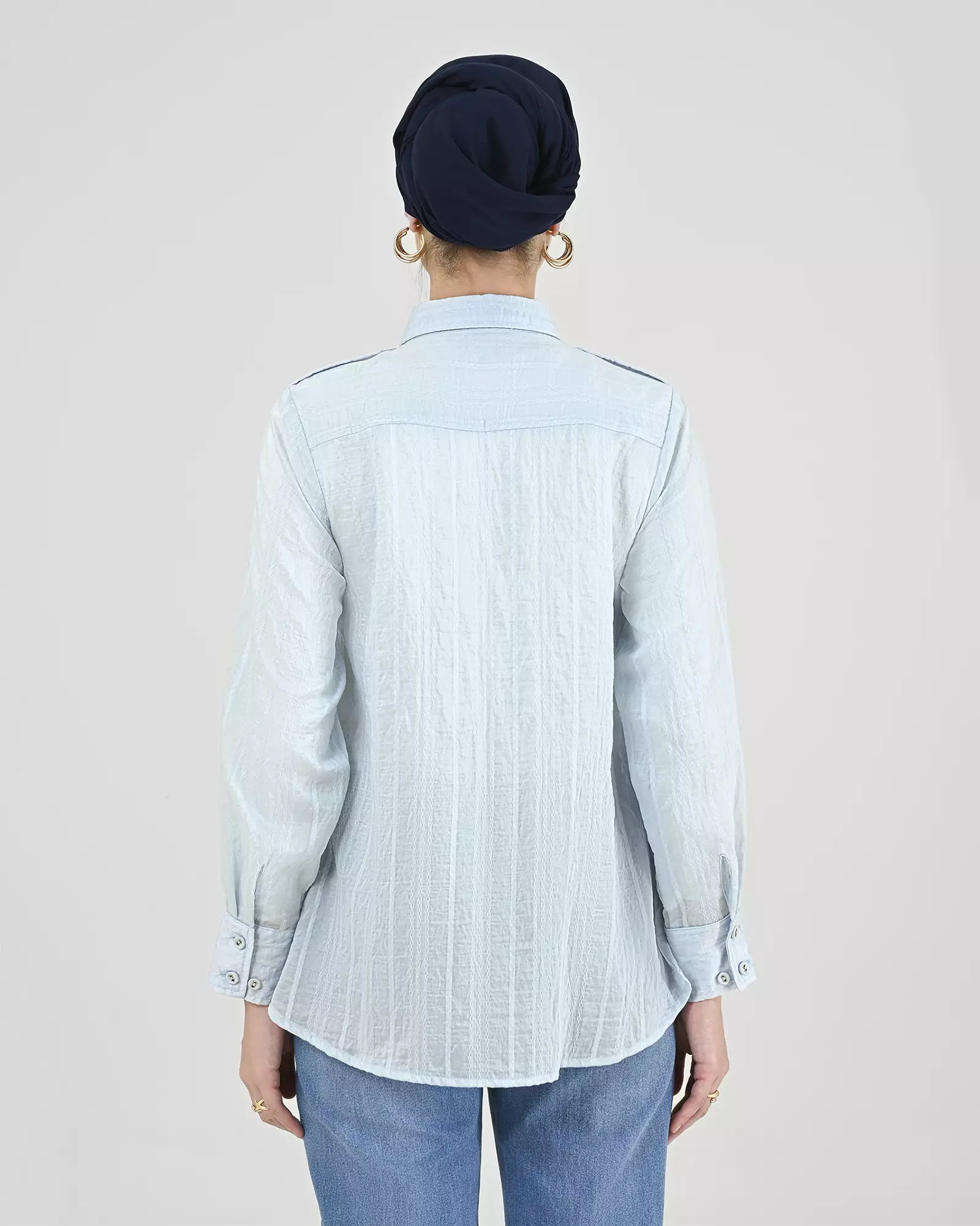 Geulis.id FRILA SHIRT - Lightblue
