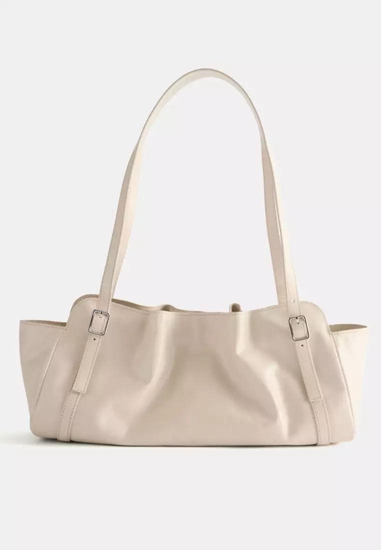 Low-Profile Leather Shoulder Bag