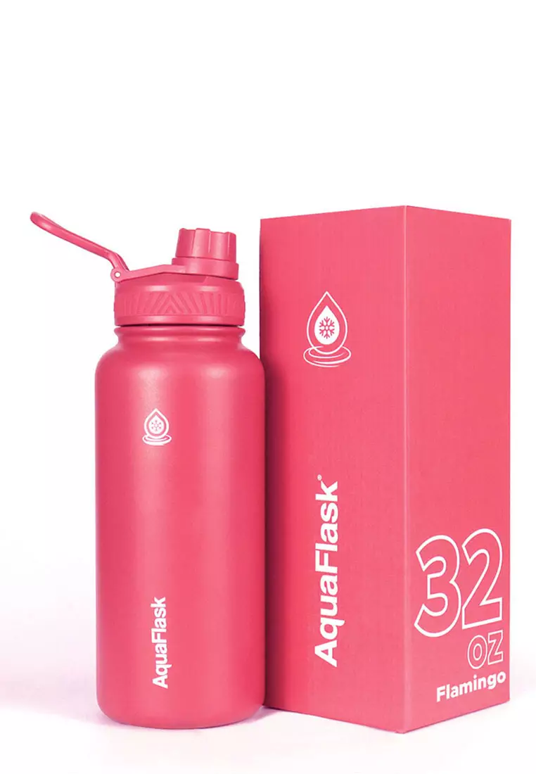 32oz Wide Mouth Water Bottle Flamingo