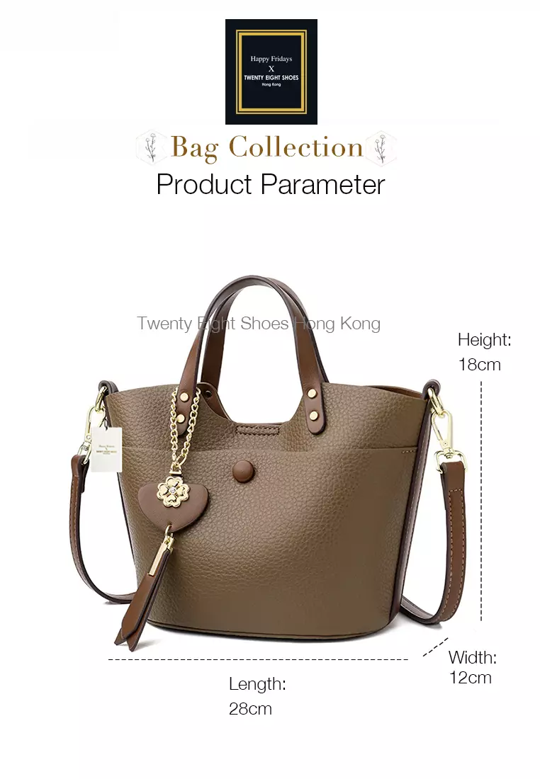 Color Matching Faux Leather Three-Way Bucket Bag JW HD-2814