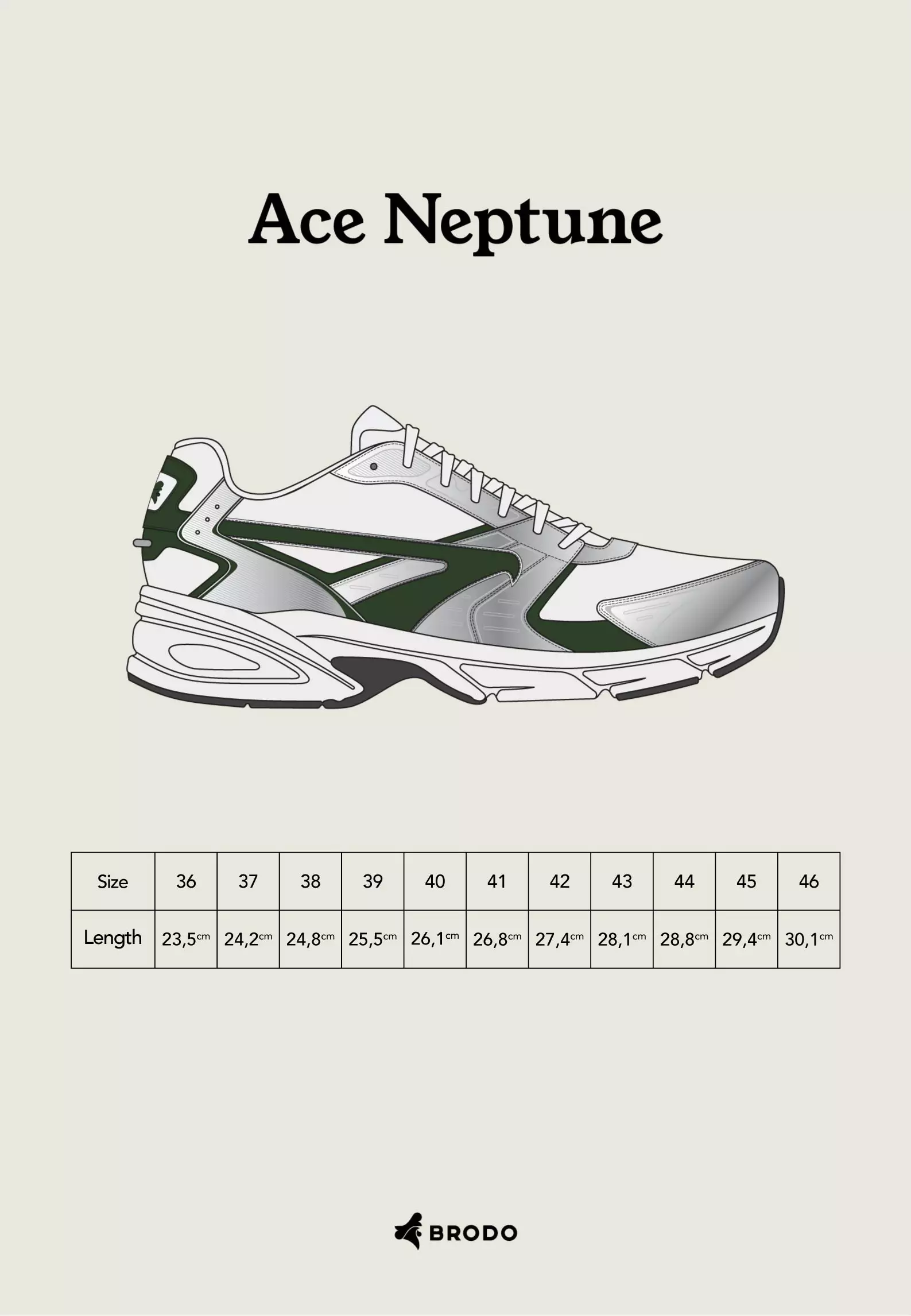 BRODO - Sneakers Ace Neptune Silver Blue OWS