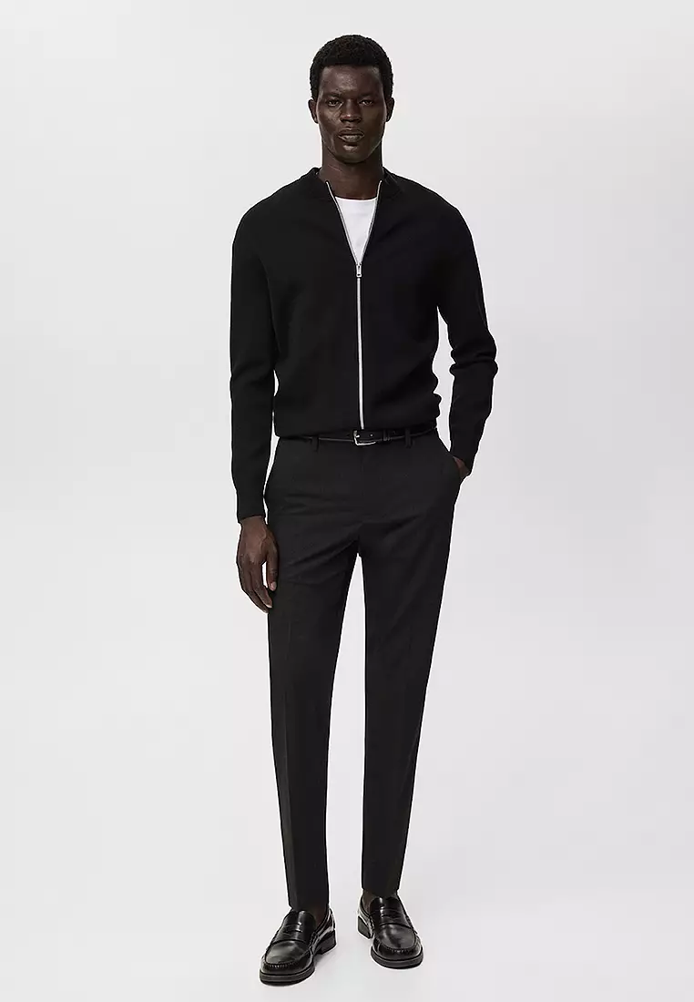 Zipped Knit Cardigan