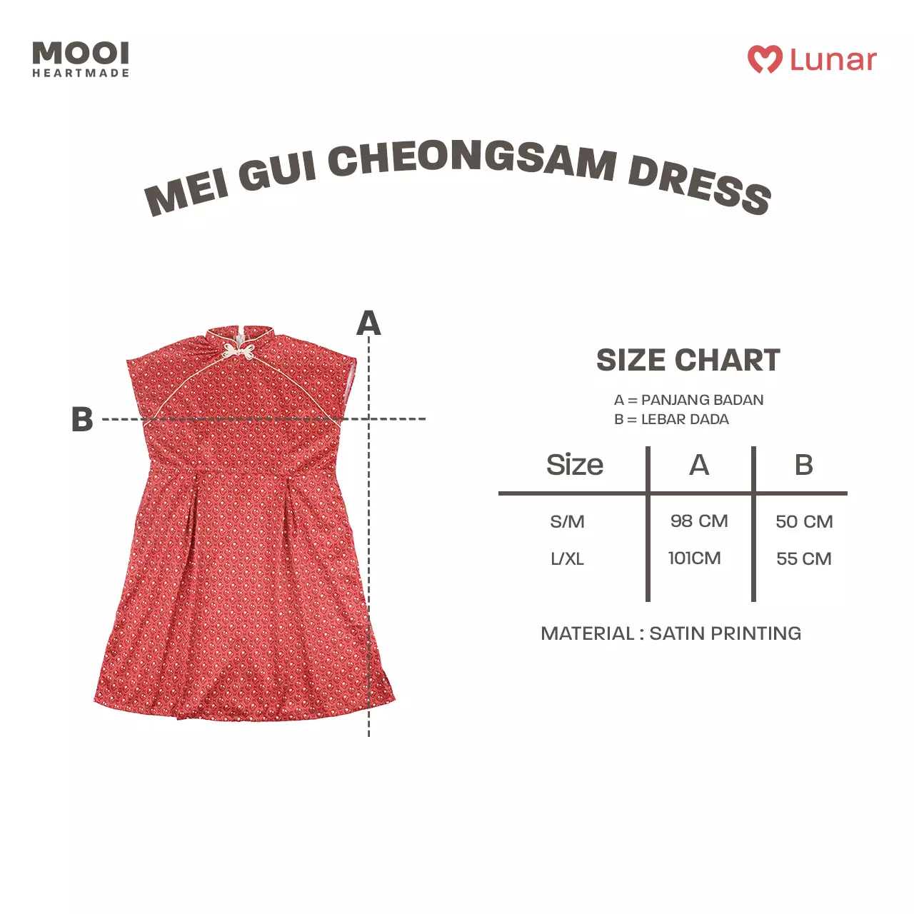 Mooi Dress Dewasa Lunar Collection Mei Gui Cheongsam Dress Adult - Scallop Ivory