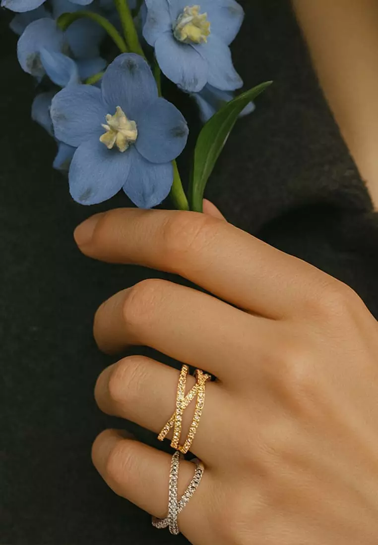 Soulmate Ring Embellished with SWAROVSKI® crystals - Gold/Clear