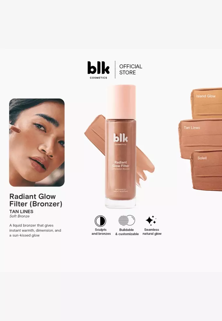 Discount on blk cosmetics  shoes - SKU: radiant glow filter bronzer - tan lines