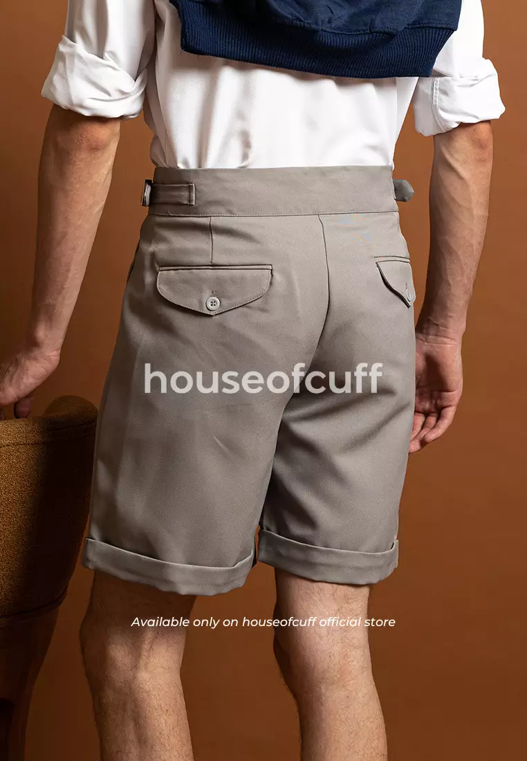 Houseofcuff Celana Pendek High Waist Gurkha Short Pants Abu Abu