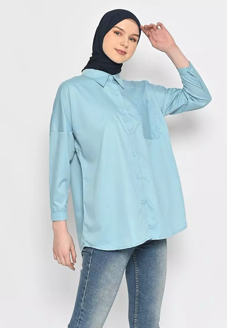 Sinom Ajeng Blouse Dusty Blue