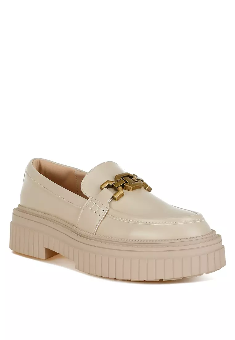 Buy London Rag Horsebit Chunky Loafers in Beige 2026 Online | ZALORA ...